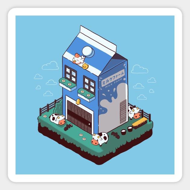 Milk Farm Kawaii Game by Tobe Fonseca Magnet by Tobe_Fonseca